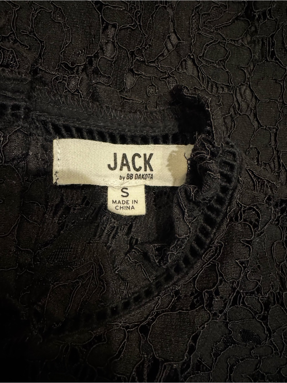 Jack by BB Dakota Black Lace Bell-Sleeve Blouse - Picture 8 of 10